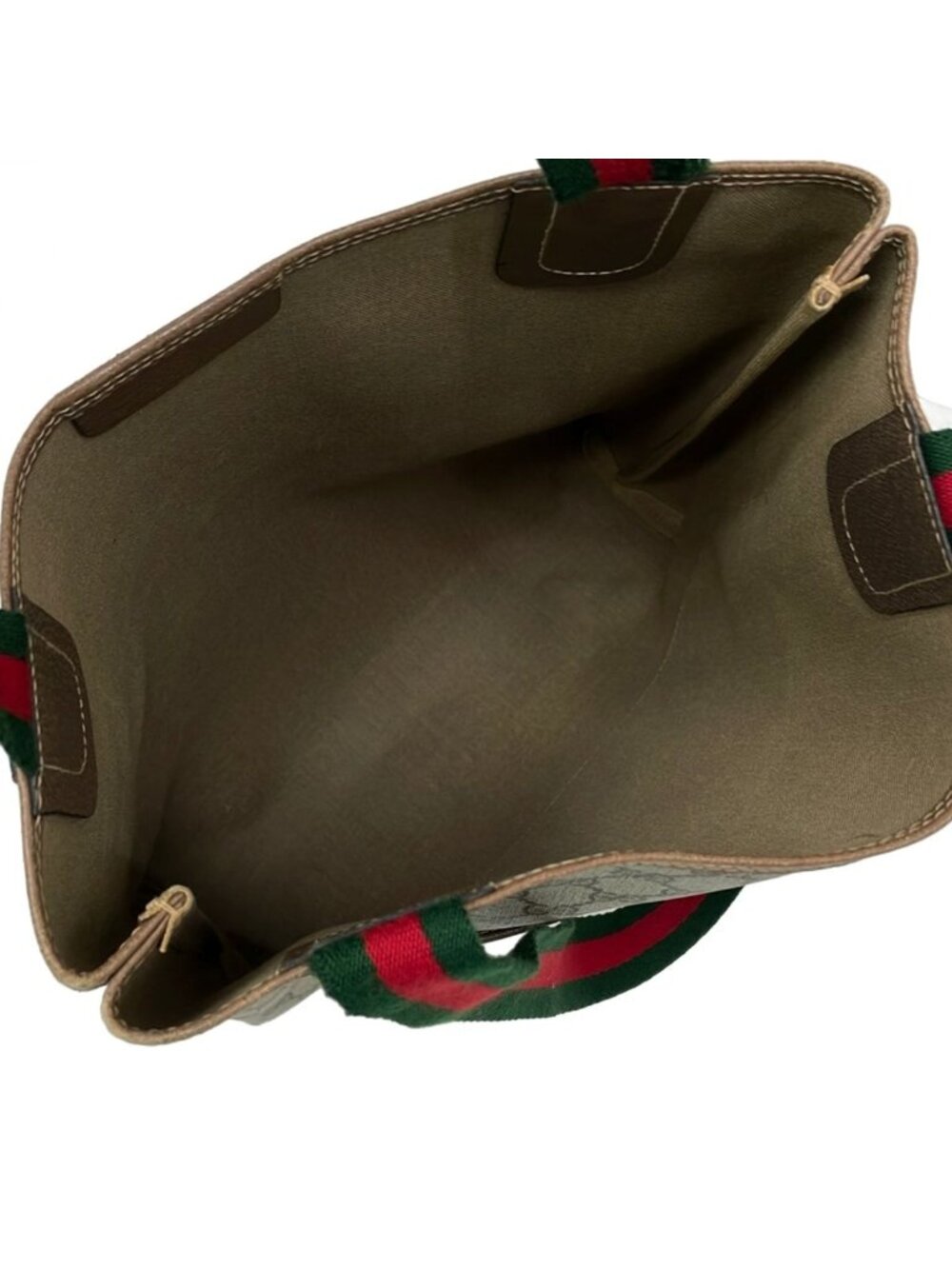 Gucci Tote Collection GG Plus Supreme Sherry Beige Brown Multi Cotton Leather - Picture 7 of 10